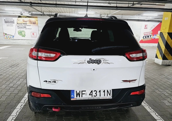 Jeep Cherokee cena 77400 przebieg: 99850, rok produkcji 2015 z Warszawa małe 56
